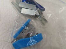 Lot 2 Mini Desk Travel Staplers Blue Black Standard Staples