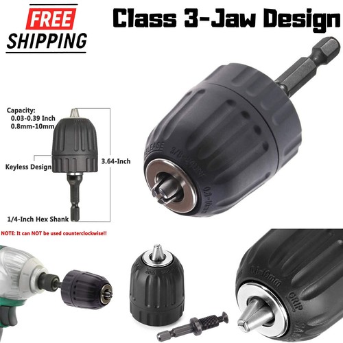 Keyless Drill Chuck Quick Change 1/4 