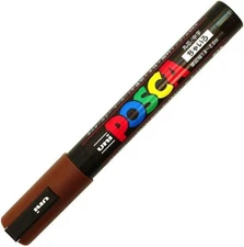 Uni Posca PC5M.21 Water-Based Paint Marker, Medium Point, Brown