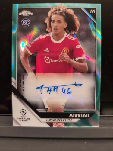 2021-22 Topps Chrome UCL Hannibal RC Auto Aqua Lava Refractor SSP ~/150 United