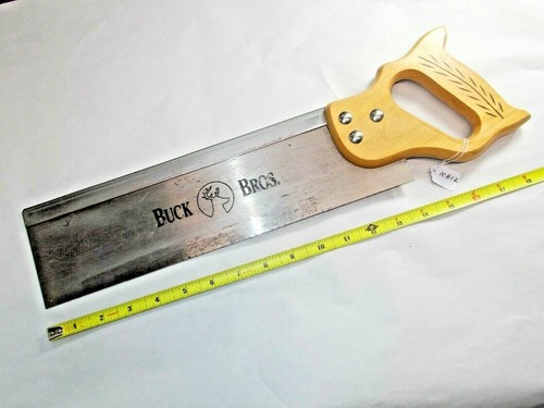 Back Saw, BUCK Vtg. Back Saw, 14" Long Blade, 16 points per inch, 5/32" Wide Rib