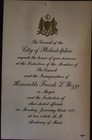 Rare Frank Rizzo Inauguration Letter 1/3/1972 USED Good Condition