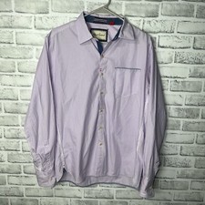 Robert Graham Long Sleeve Dress Shirt Medium Purple Striped