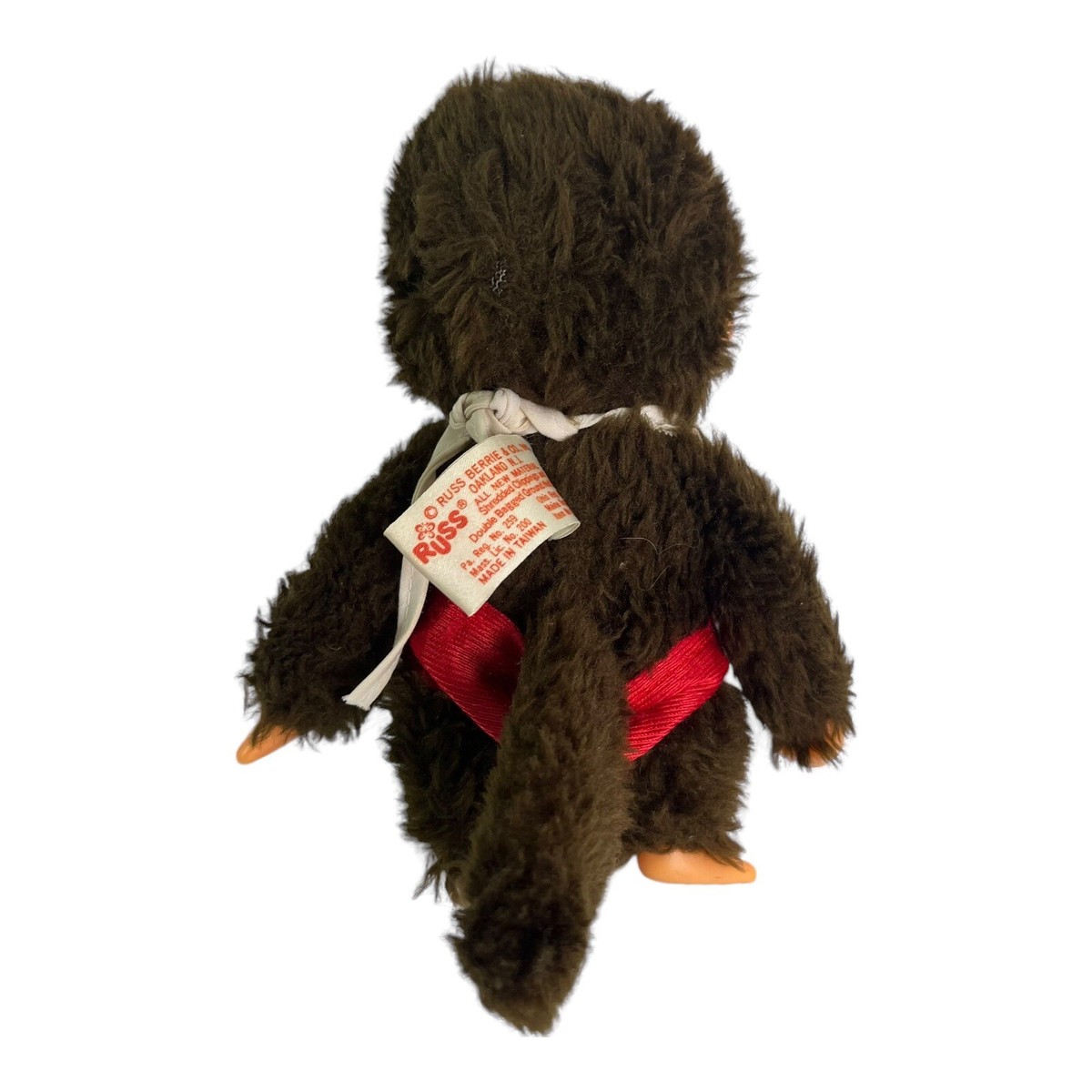 Vintage 70s Sekiguchi MONCHHICHI 7” Thumkey Plush Toy Doll Monkey