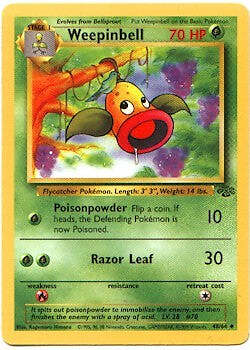 Pokemon Jungle 48/64 Weepinbell Card