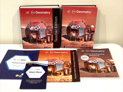 HMH Into Geometry Math - Teacher Edition Student Book Guide & Journal Workbook