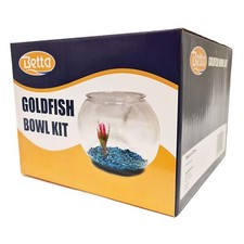 Betta 30cm Goldfish Fish Acrylic Bowl Kit with Gravel Plant & Net