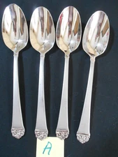 4 Oneida BIANCO FROST 18/10 Stainless SOUP SPOONS 7 1/8" LOT A ~ EUC