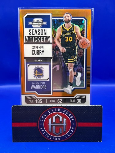 2023-24 Contenders Optic Stephen Curry Orange Season Ticket /49 Warriors TT1