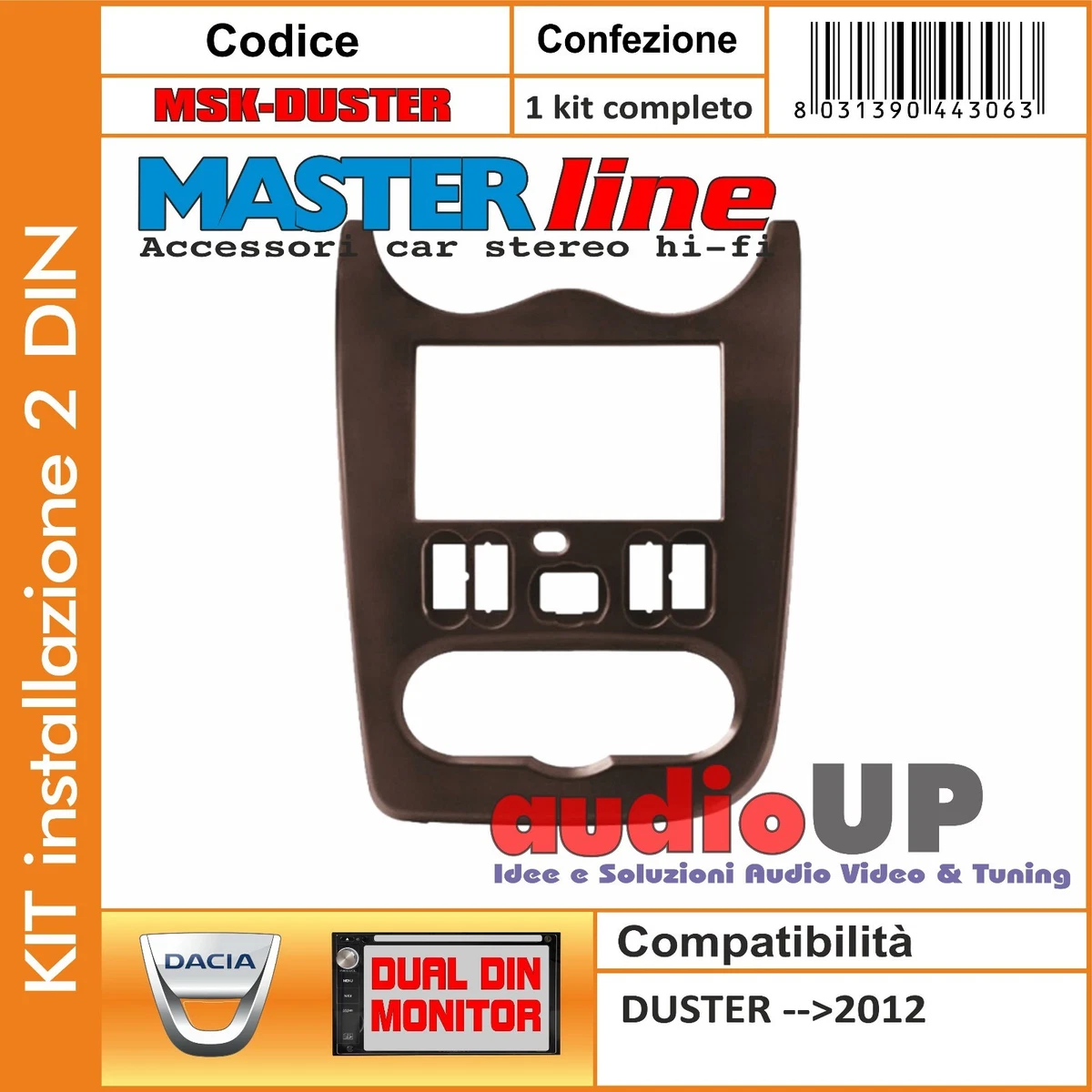 BSSTORE Mascherina 2DIN Adattatore Autoradio Cornice Stereo per Panda