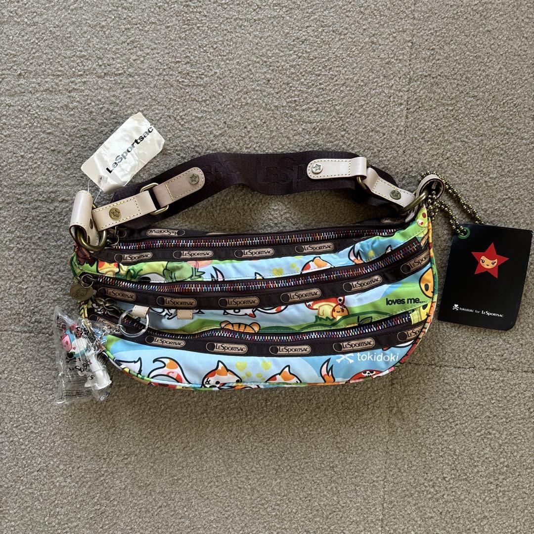 超美品★LeSportsac ボディバッグ ホワイト　斜め掛け　tokidoki Lesportsac tokidoki black white - Gem