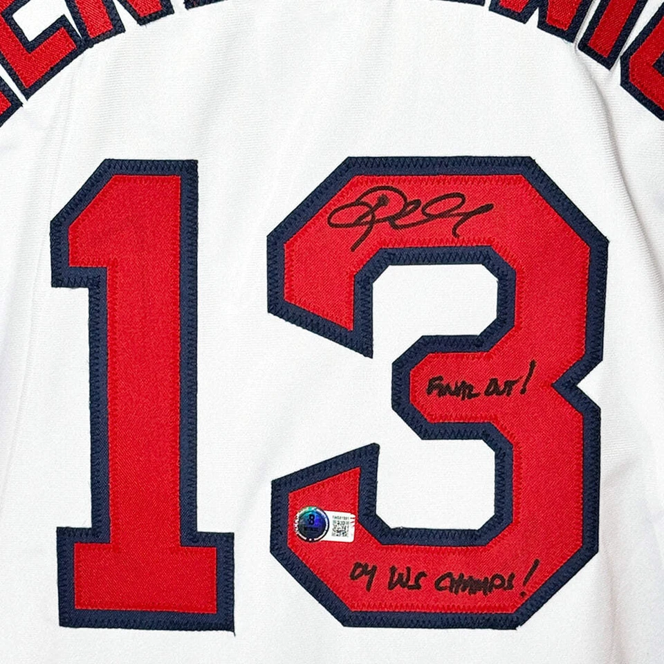 Doug Mientkiewicz Firmado Final Out, 04 WS Champs Inscripción Boston Base Blanca Foto 2 de 3