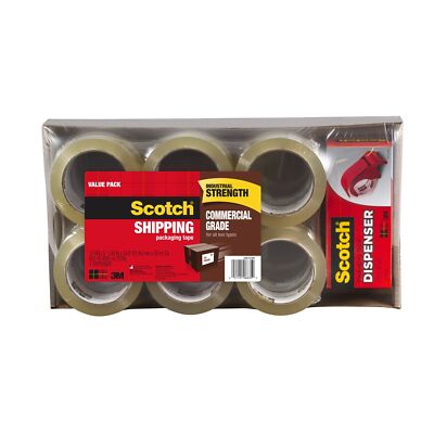 Scotch  Commercial Grade Shipping Packaging Tape 3750-12-DP3