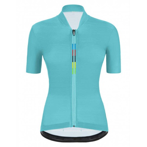 Camiseta deportiva de manga corta para mujer Scia UCI en azul de Santini - Imagen 1 de 1