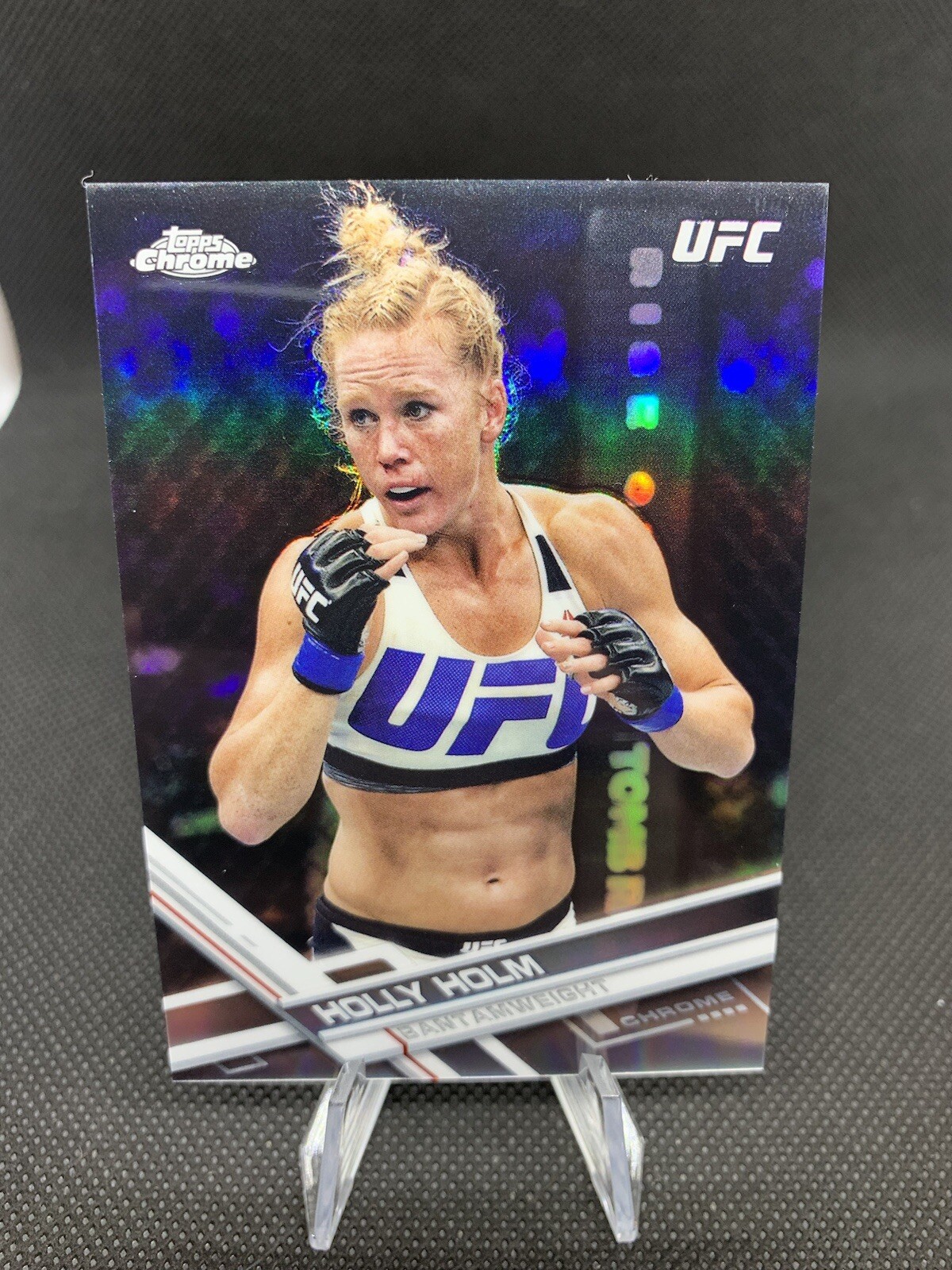 2017 UFC Topps Chrome Holly Holm Refractor  Silver #95 (B914)