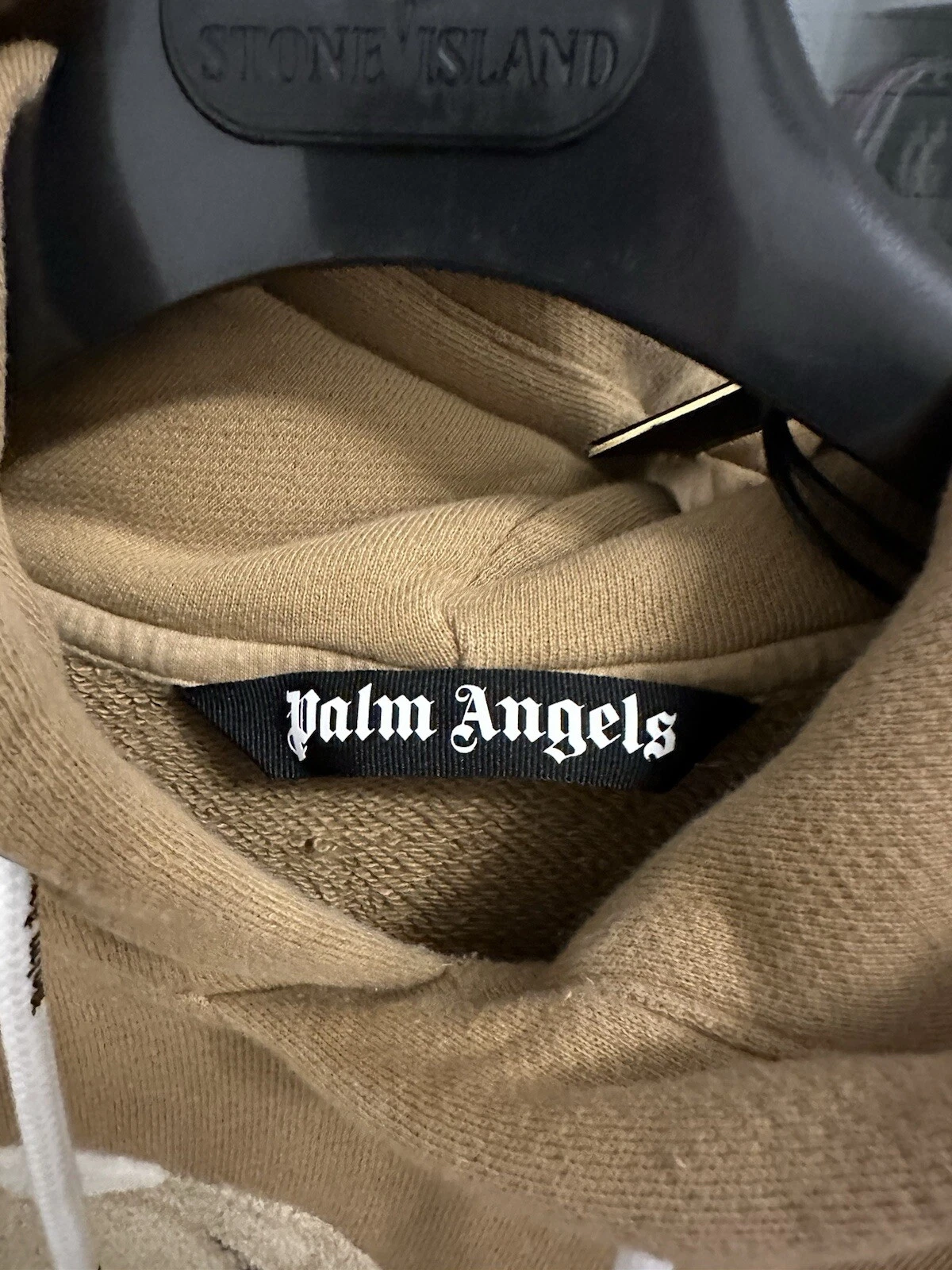 Palm Angels Teddy Bear Beige Hoodie