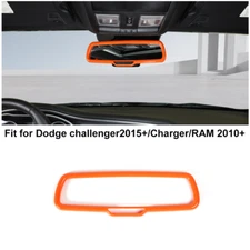 Orange Rear View Mirror Frame Bezel Cover for Dodge Challenger Inner Accessories