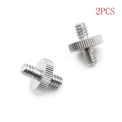 2PCS 1/4'' 1/4'' Male to 1/4'' Male Threaded Screw Adapter Double Head Scre-lk