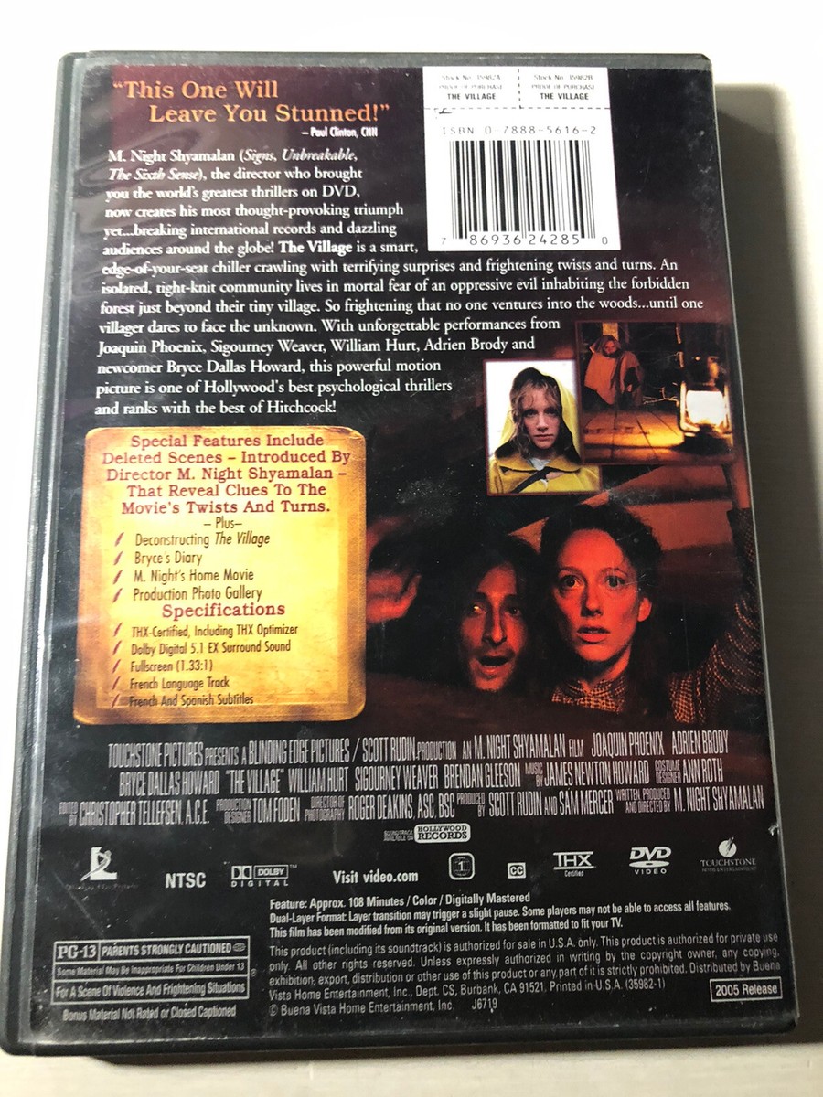 The Village (2004) DVD M. Night Shyamalan Horror Suspense Joaquin