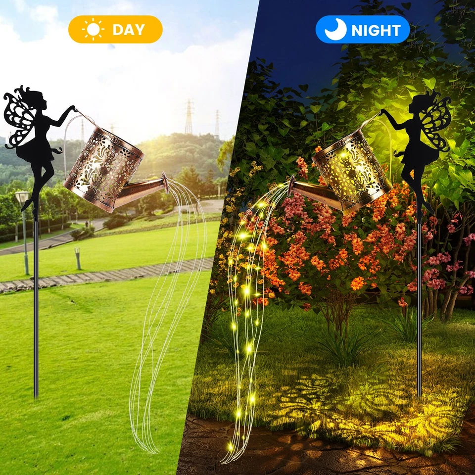 Solar Angel kettle Light, Large Hanging Light, Outdoor Garden Decoration - Image 3 of 4