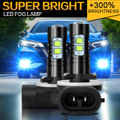 Pair 881 LED Fog Light Bulb 8000K DRL Driving Lamp For Ford Probe
