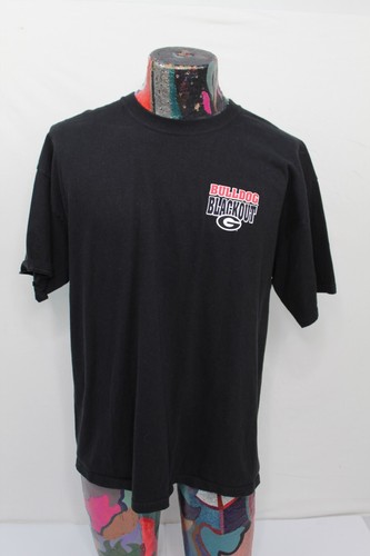 Vintage Georgia Bulldogs Blackout Adult Black Tshirt Size XL - Picture 5 of 9