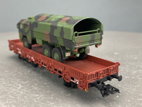 Märklin 4MFOR German Army (BW) 46955 KBS 443 Flat Car w/5 Ton GL Truck LZ HO2352 - Picture 5 of 13