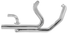 Chrome True Dual Exhaust Header Head Pipe 95-08 Harley Touring FLHT FLHR  90338