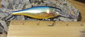 Rapala Shad Rap Deep Runner 8 Gold with Blue Back No Rattle Crankbait Lure