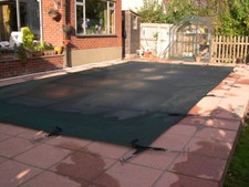 SWIMMING POOL INGROUND DELUXE WINTER DEBRIS COVER 24' x 12' WITH S/S FIXINGS