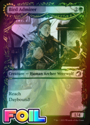 x1 Bird Admirer // Wing Shredder MID MTG 298/277 FOIL COMMON SHOWCASE M/NM 1x