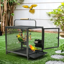 Large Bird Cage Play Top Parrot Finch Flight Cage Macaw Cockatoo Pet Supply 