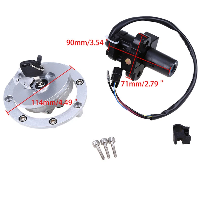 Interruptor de encendido para motocicleta tapa de gas cubierta bloqueo de asiento llave apta para Honda CBR600 1995-98 Foto 2 de 4