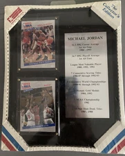 (TCE) Micheal Jordan Upper Deck 93-94 Playoffs Highlights Duo Card Plaque