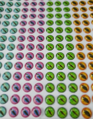 3D Lure Eye Self Stick Lizard Variety 4mm-8mm