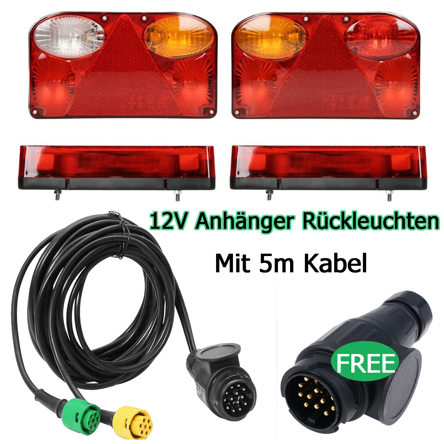 Pkw Anhanger Beleuchtung Komplett Set 13 Polig
