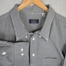 GITMAN BROS x ROCHESTER Made in USA Size 5XL Mens Sport Shirt Black White Check