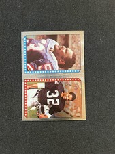1986 Topps Stickers Foil #132 Harry Carson & #144 Marcus Allen Football Card JPC