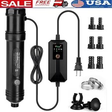 UV Light Water Clarifier Aquariums 254nm Adjustable Timer Filter Compatible New