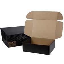 20 PCS 12x9x4 Inches Shipping Boxes Corrugated Cardboard Mailer Black