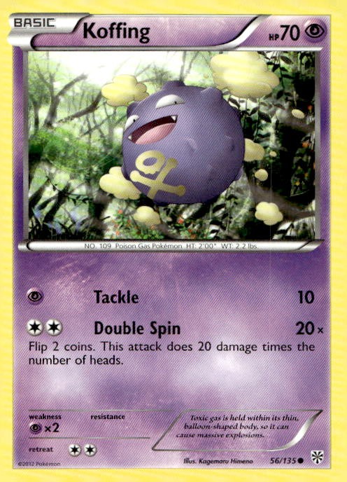 Koffing 56/135 Common Plasma Storm Pokemon Lightly Played
