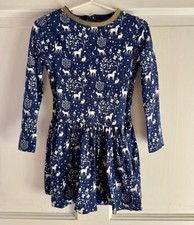 Mini Boden 12 Days Of Christmas Woodland Dress, Size 2-3, Excellent Condition