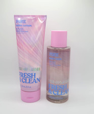 Victoria's Secret Pink Sun Splashed Fresh  Clean Body Mist  Lotion Set of 2