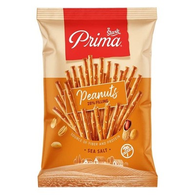 (15,90 EUR/kg) Prima Kikiriki Salzstangen Erdnussfüllung 100g Knabbergebäck