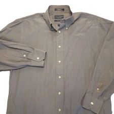 Daniel Cremieux Mens XL 16/34 Shirt Staney Button Up Gray Long Sleeve
