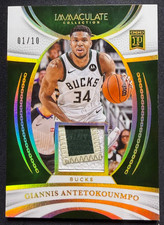 Giannis Antetokounmpo 2024-25 Panini Immaculate 01/10 Patch GU Gold #IBC-GAN