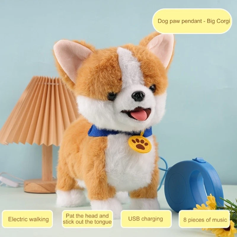 Touch Responsive Plushes Pet Toy USB Rechargeable With Sounds And Movements