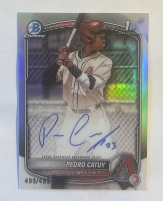 2025 Bowman Chrome Baseball 1st Refractor Auto 499/499 Pedro Catuy Diamondbacks