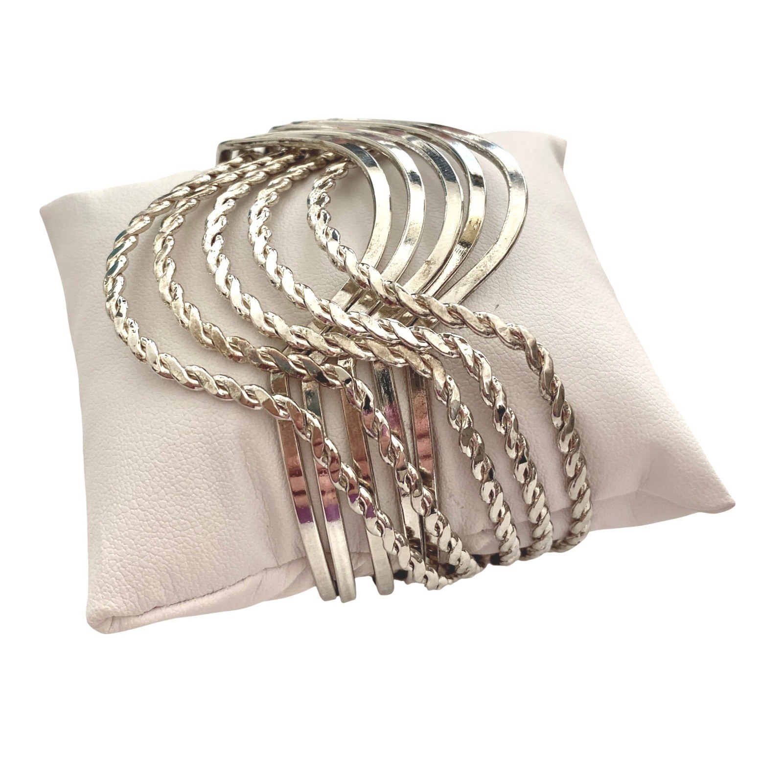 Solid Sterling Silver Multi-Band Cuff Bracelet – … - image 2
