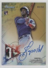 2021 Bowman Sterling Rookie Gold Refractor 44/50 Sherten Apostel Auto uu6